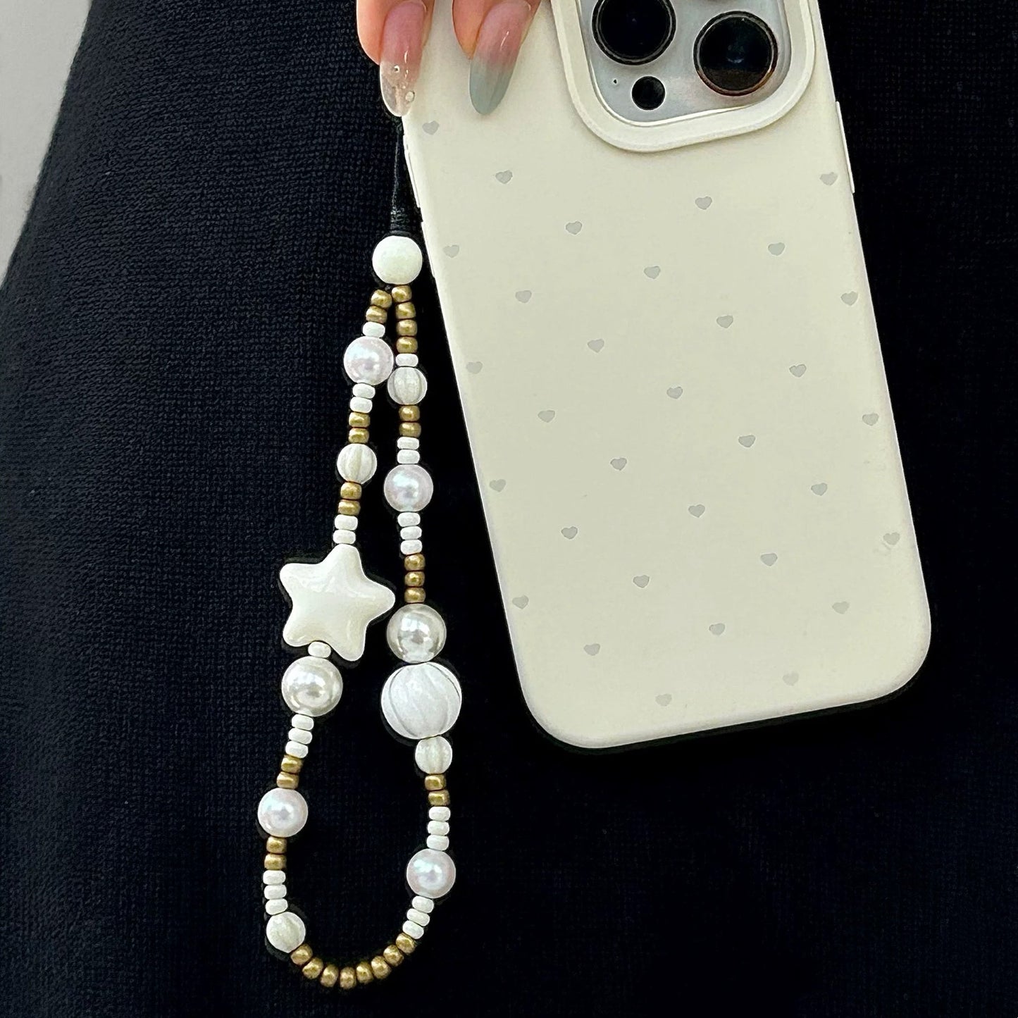 Starry Pearl Delight Phone Charm