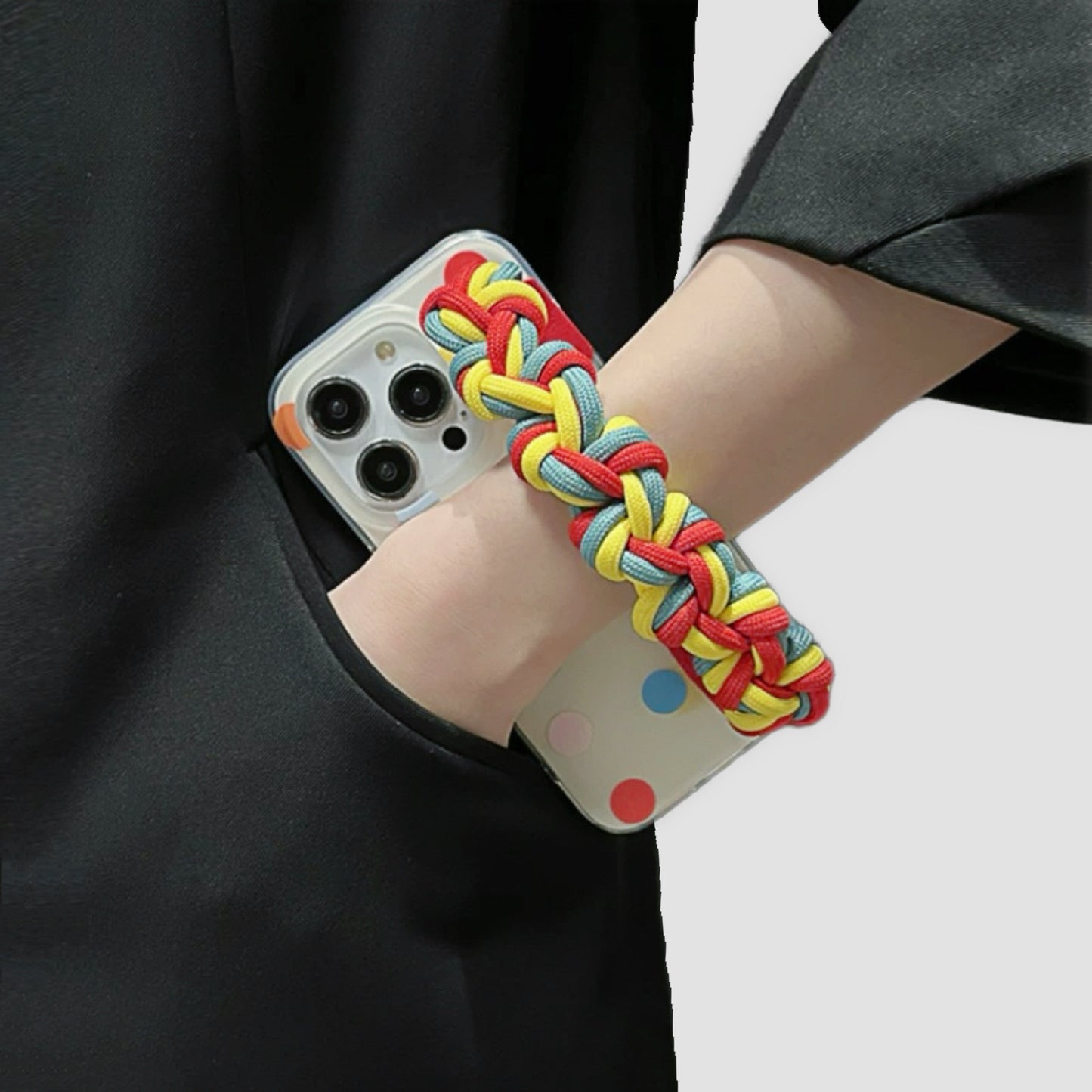 Geflochtene Handyhülle mit Armband