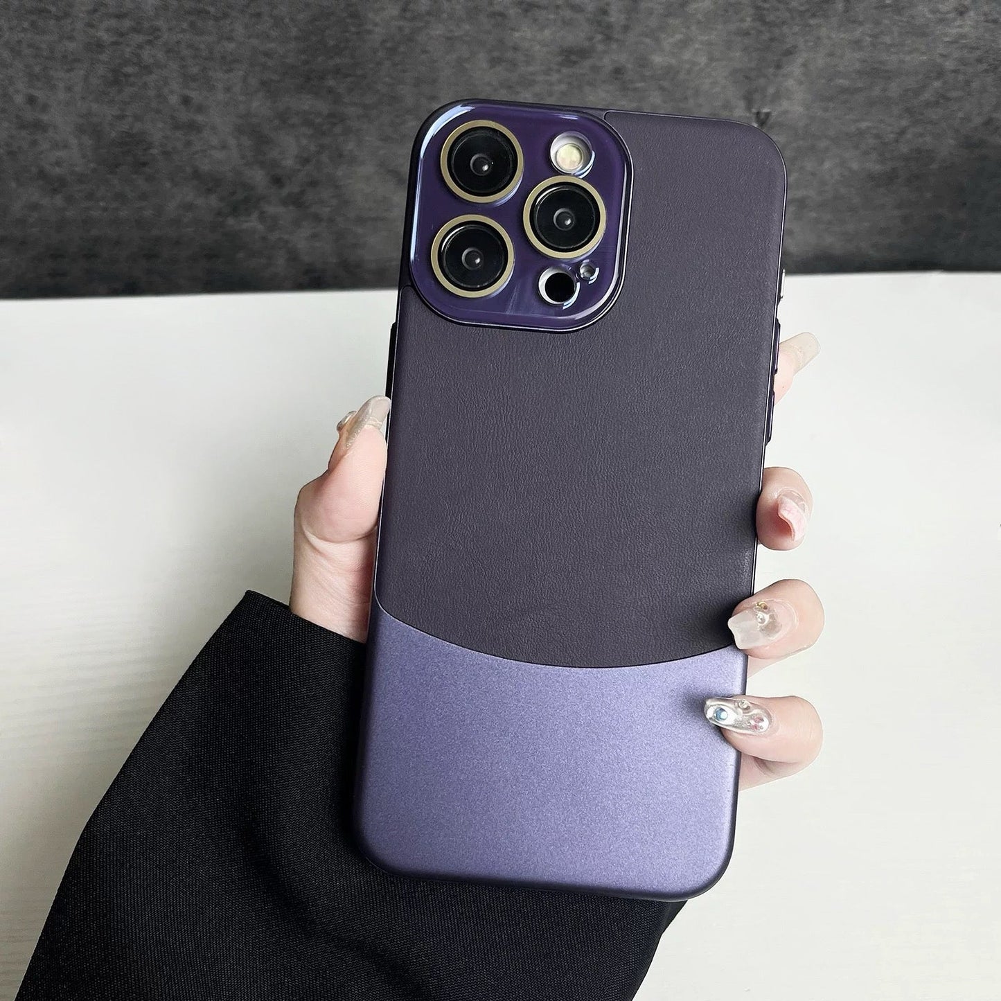 Telefonhülle aus Metall und Leder zum Spleißen