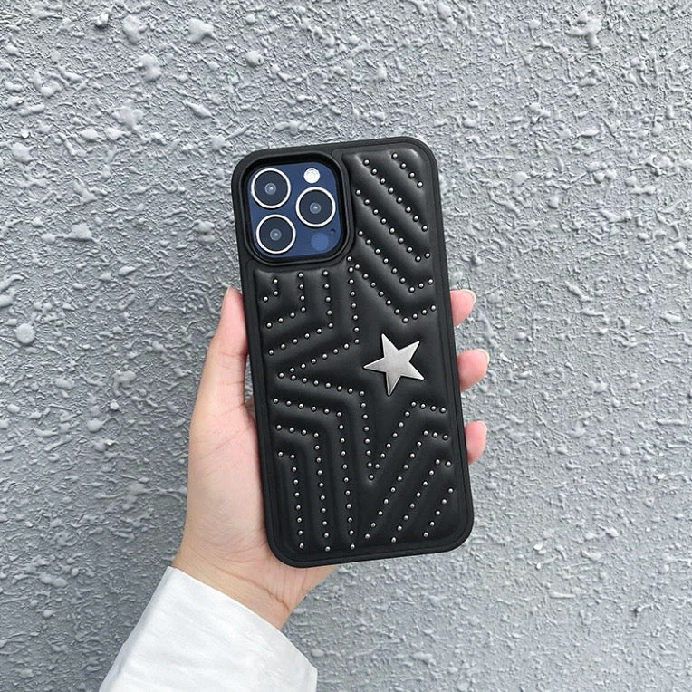Star Studded Leather Phone Case