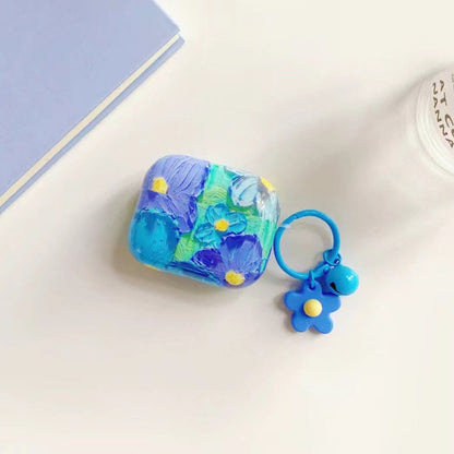 Oil Painting Flower AirPods Case Cover