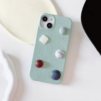 Mint Jewel Leather Phone Case