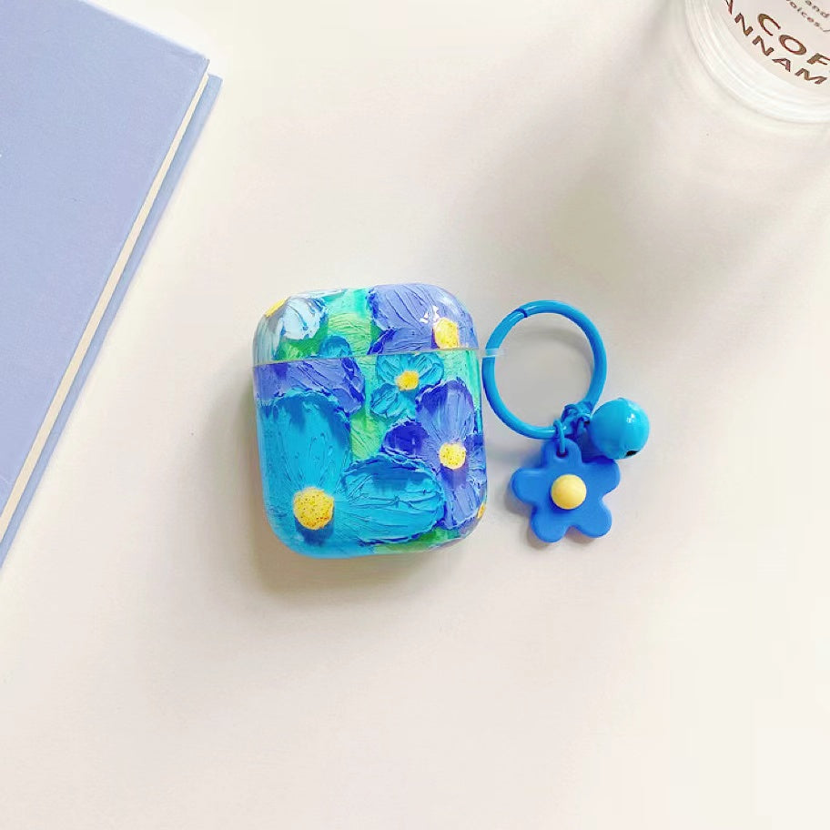 Oil Painting Flower AirPods Case Cover