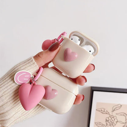 Pink Heart AirPods Case Cover