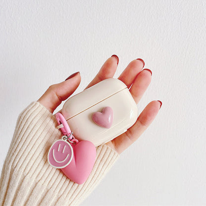 Pink Heart AirPods Case Cover