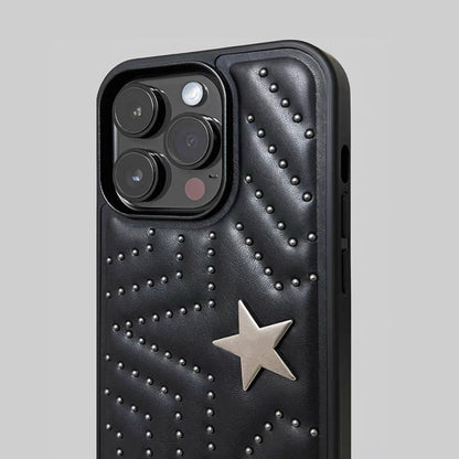 Star Studded Leather Phone Case