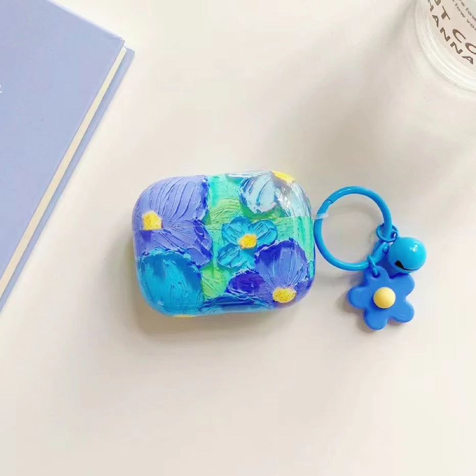 Oil Painting Flower AirPods Case Cover
