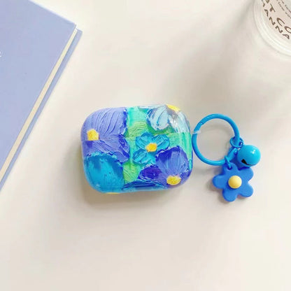 Oil Painting Flower AirPods Case Cover