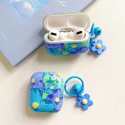 Oil Painting Flower AirPods Case Cover